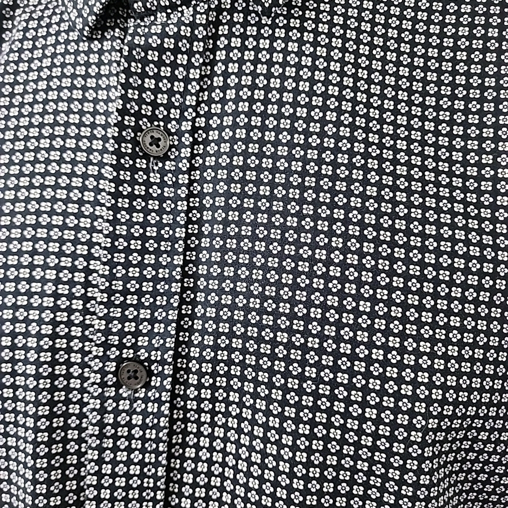110 Vince Camuto Blue & White Casual Button Down Shirt - Picture 4 of 5
